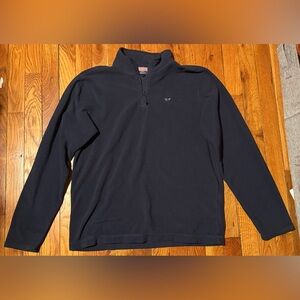 Vineyard Vines Men’s XL Navy Quarter Zip Fleece Pullover Whale Logo Extra Large